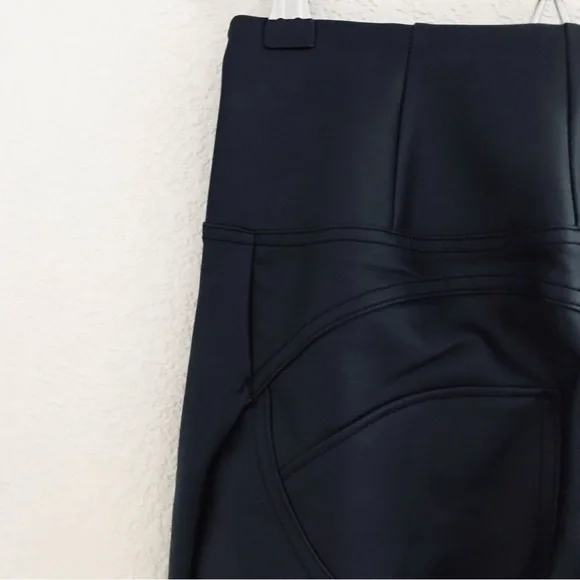 FREDDY WRUP Faux Leather High Waisted Pants Ankle Length Black - Picture 11 of 16